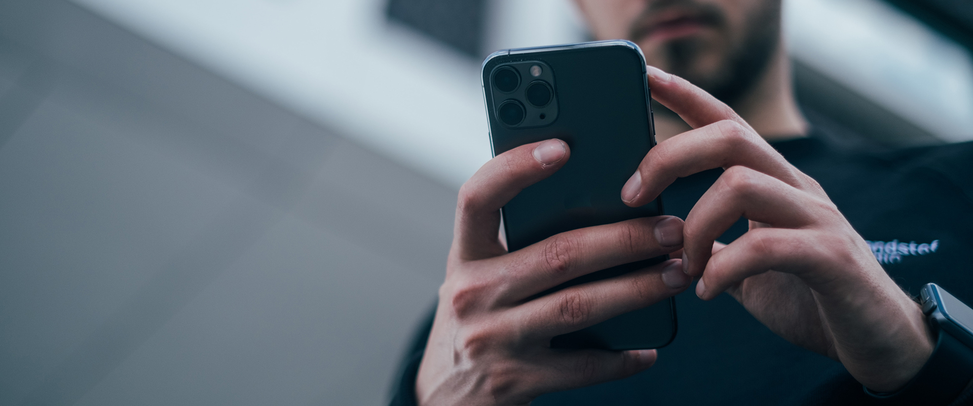 person holding phone